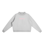 OVERSIZED MOCK-NECK SWEATSHIRT.