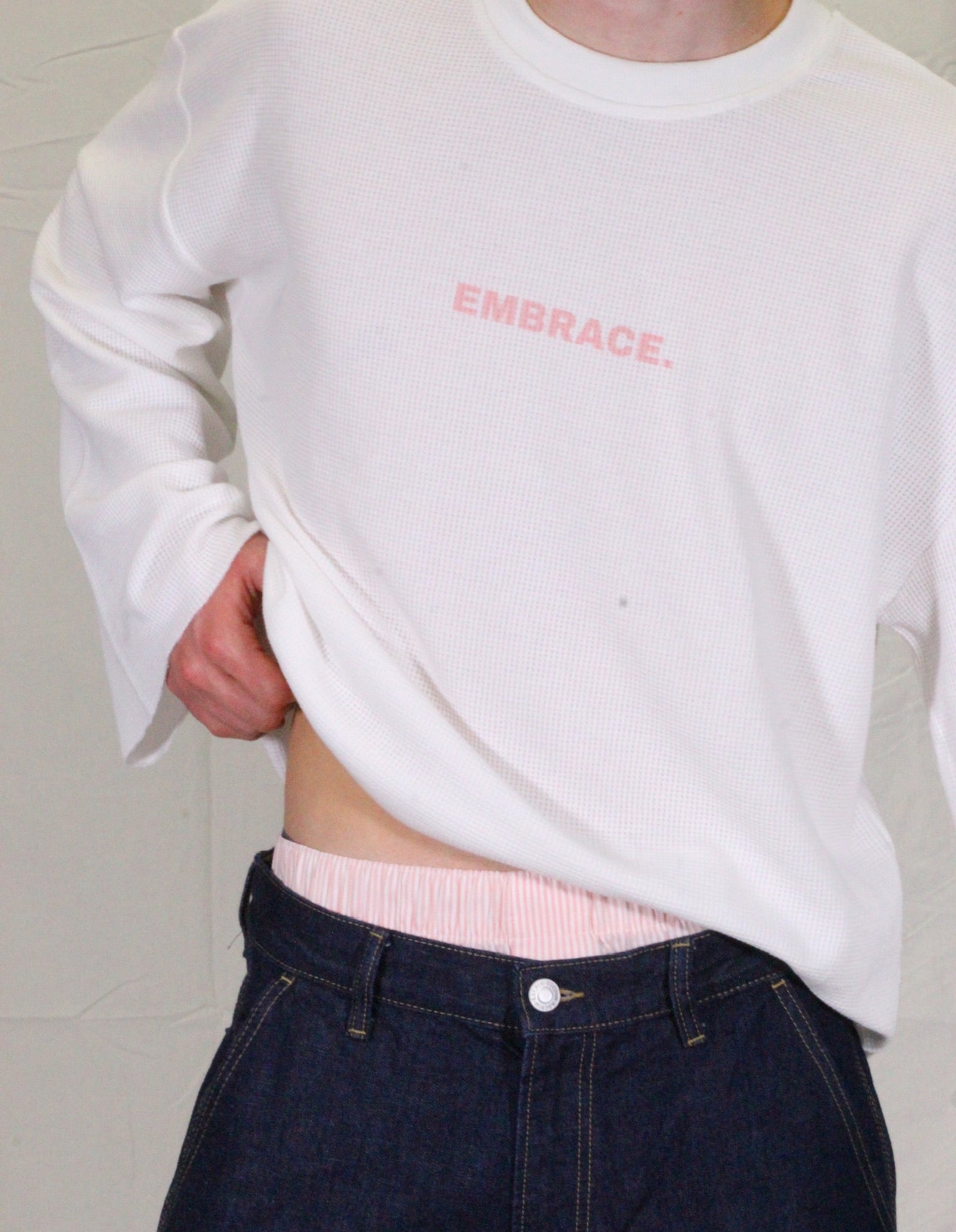 WAFFLE KNIT LONG SLEEVE.