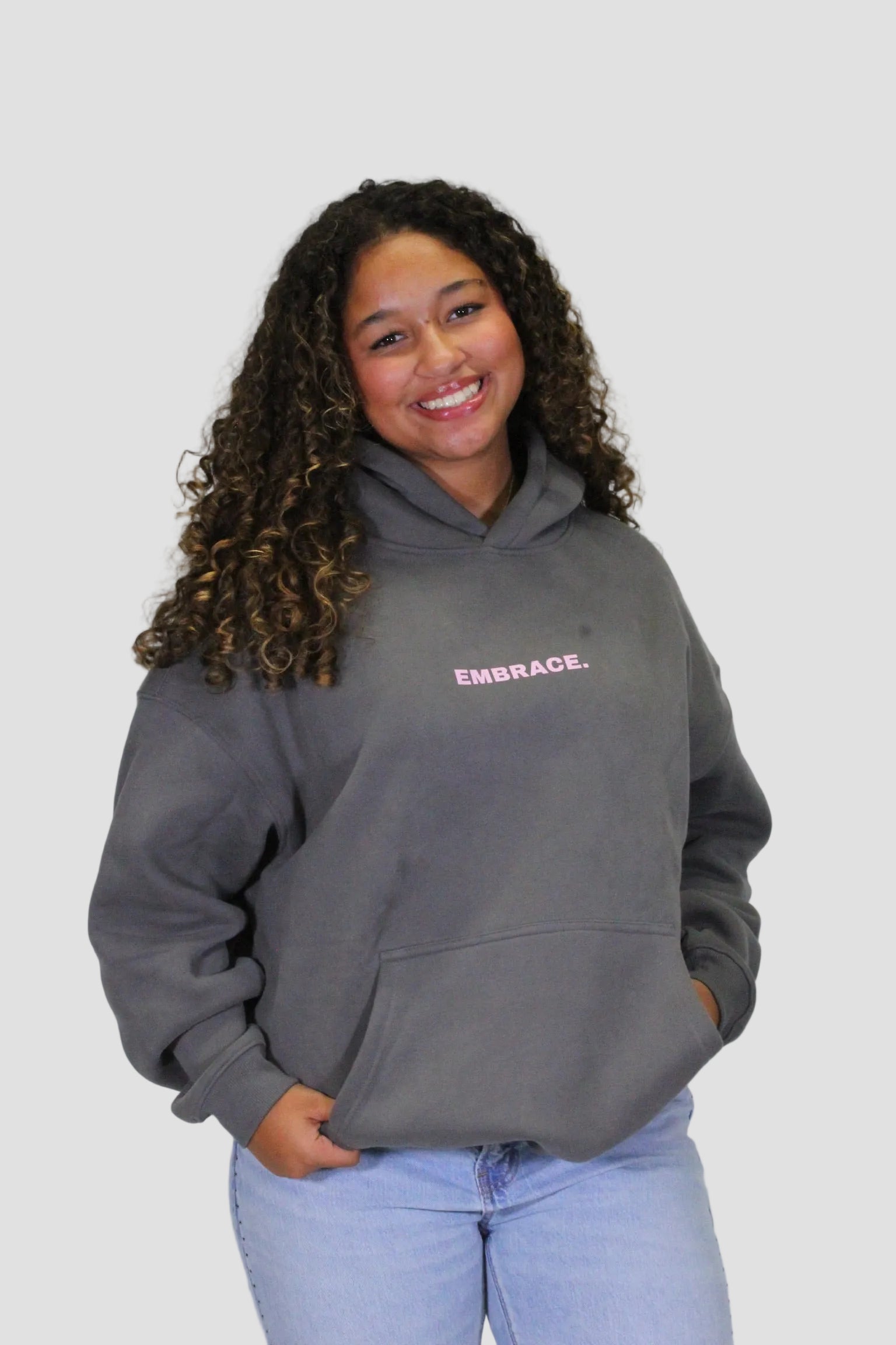 OVERSIZED FLEECE HOODIE.