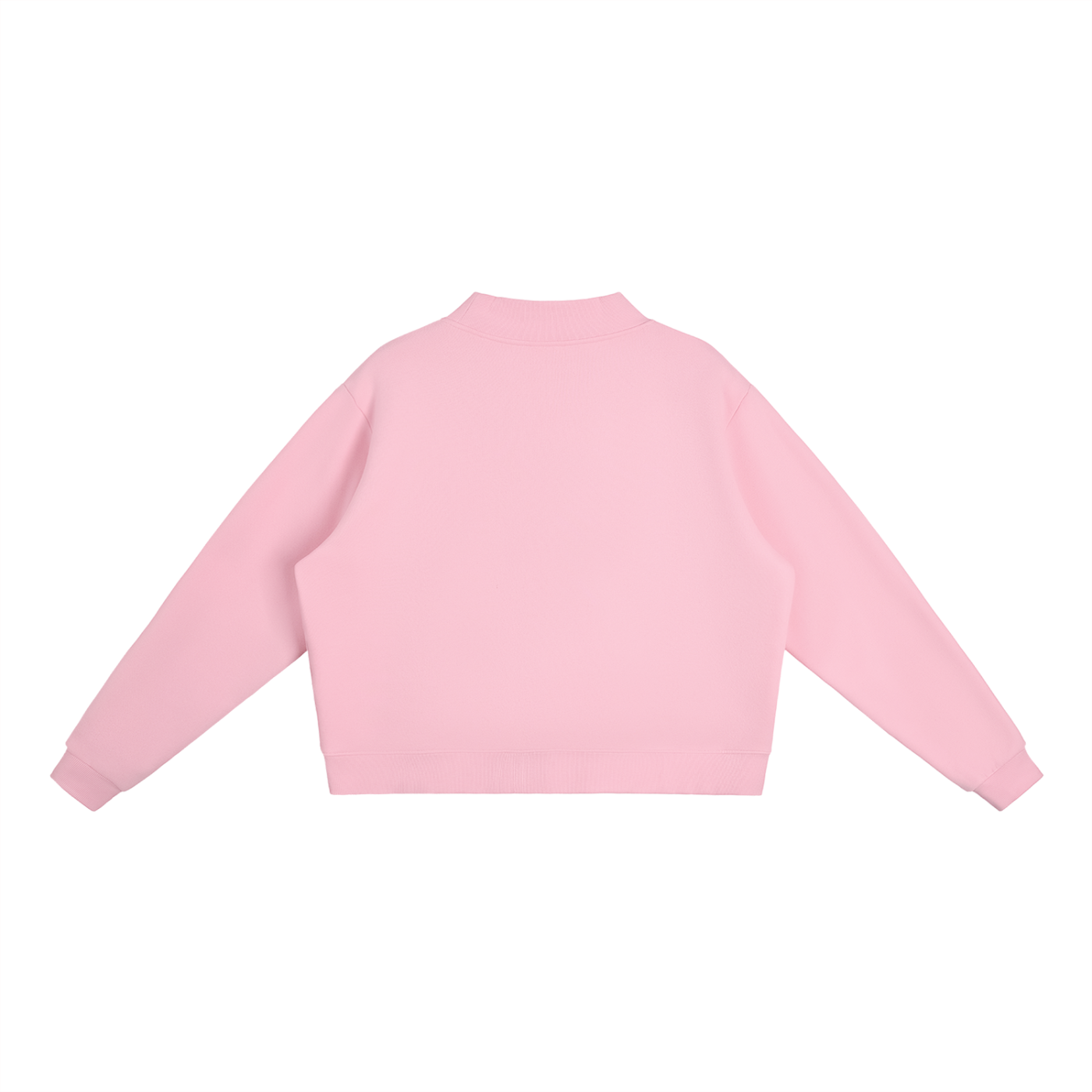 OVERSIZED MOCK-NECK SWEATSHIRT.